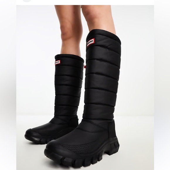 Hunter Waterproof Intrepid Tall Snow Boot in Black - Picture 2 of 12
